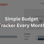 Simple Budget Tracker Every Month